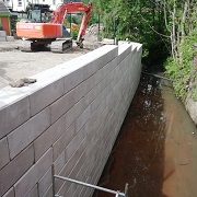 DTM Groundworks Ltd - River wall rebuilding, Rochdale